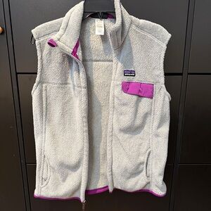 Patagonia Womens Re-Tool Vest #25445 L Tailored Grey Nickel X-DyeIkat Purple